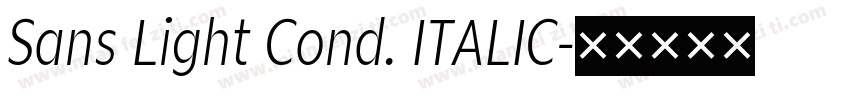 Sans Light Cond. ITALIC字体转换